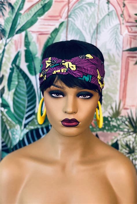 African Print Twisted Headband Stylish Elastic Headband Etsy