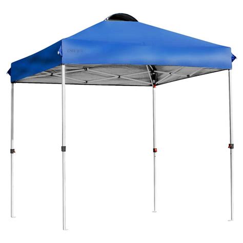 Costway 6 Ft L X 6 Ft W Blue Pop Up Canopy Tent Np10054bl The Home