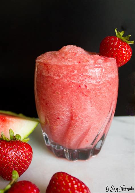 Strawberry Watermelon Slushies I Say Nomato