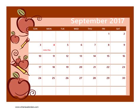 Awal dari setiap bulan ditandai dengan munculnya bulan baru untuk pertama kalinya. September 2017 Calendar Download