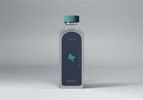 transparent small plastic bottle mockup psd mockupbase