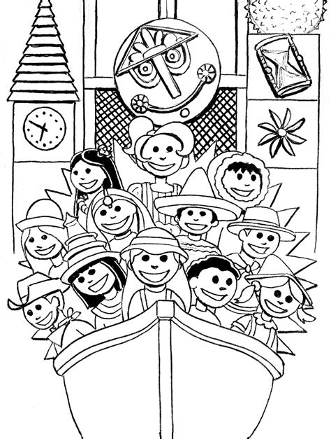 Its A Small World Coloring Pages