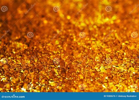 Gold Crystals Stock Photo Image Of Metal Macro Blur 9380676