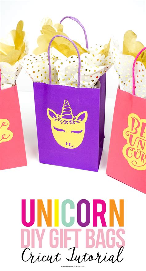 Adorable Gold Foil Diy Unicorn T Bags Printable Crush