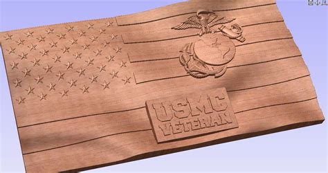 Wavy American Flag Usmc Stl 3d Stl Files For Download Etsy