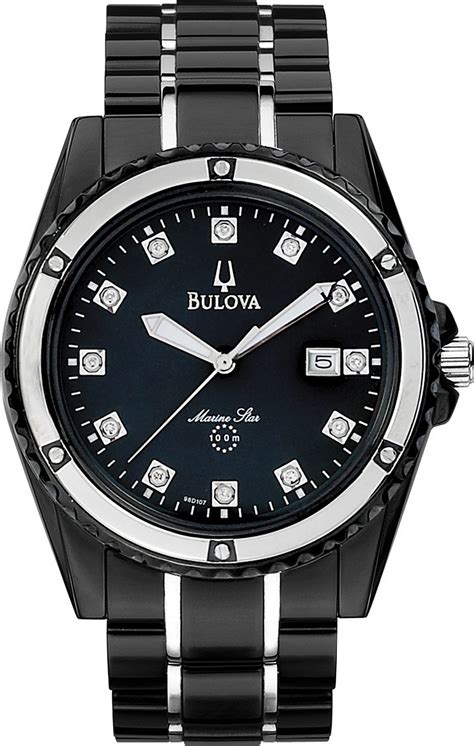 Bulova 98d107 Marine Star Diamond Accent Mens Watch 42mm