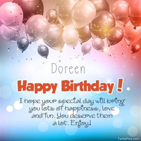 Happy Birthday Doreen Pictures Congratulations