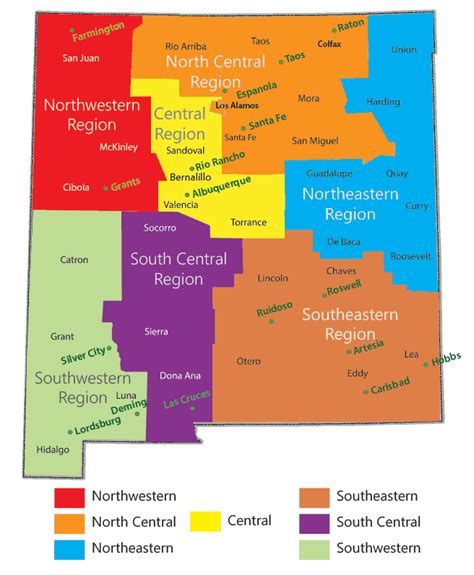 New Mexico Regional Map Sam Goldenberg And Associates