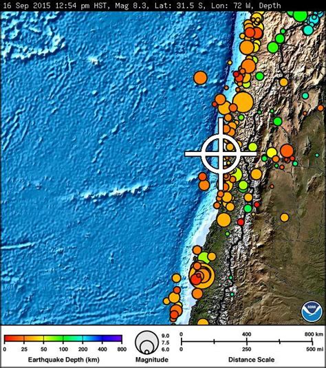 State of hawaii and the u.s. Chile: Tsunami warning issued as central Chile hit by 8.3 ...