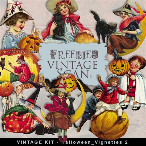 New Freebies Vintage Halloween Vignettesfar Far Hill Free Database