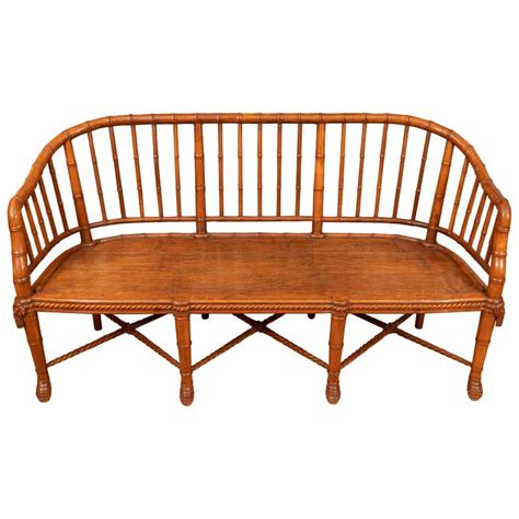 Faux Bamboo Settee At 1stdibs