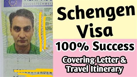 Covering Letter And Travel Itinerary For Schengen Visa Schengen Visa