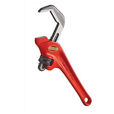 Ridgid 9 12 In Offset Hex Jaw Pipe Wrench Sturdy Plumbing Pipe Tool