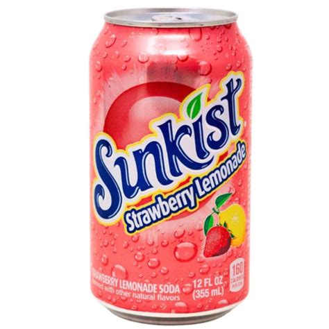 Sunkist Strawberry Lemonade Can 355ml