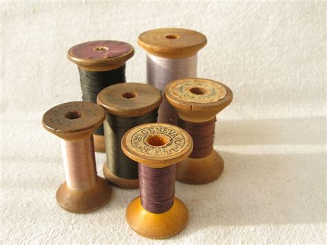 Vintage Wood Thread Spools