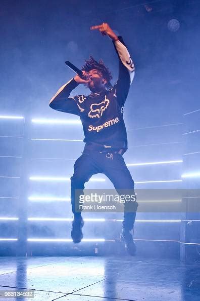 British Rapper Scarlxrd Performs Live On Stage During A Concert At