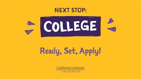 Next Stop: College - Ready, Set, Apply! - YouTube