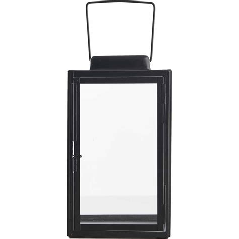 Wilko Black Modern Square Glass Lantern Wilko