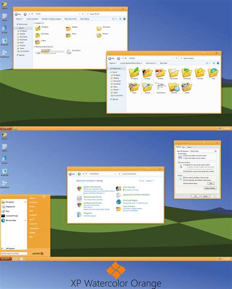 Xp Watercolor Orange Theme For Windows 10 By Protheme On Deviantart