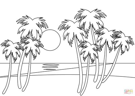 Sunset Coloring Pages At Free Printable Colorings