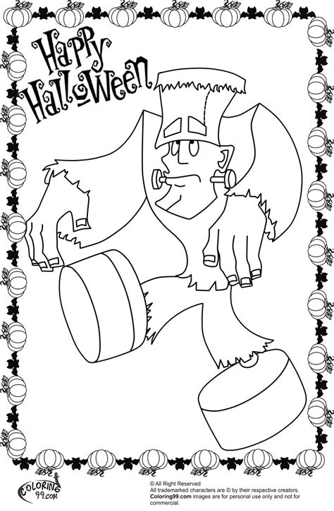 Two heads of frankenstein colored and coloring head of frankenstein. Frankenstein Halloween Coloring Pages | Team colors