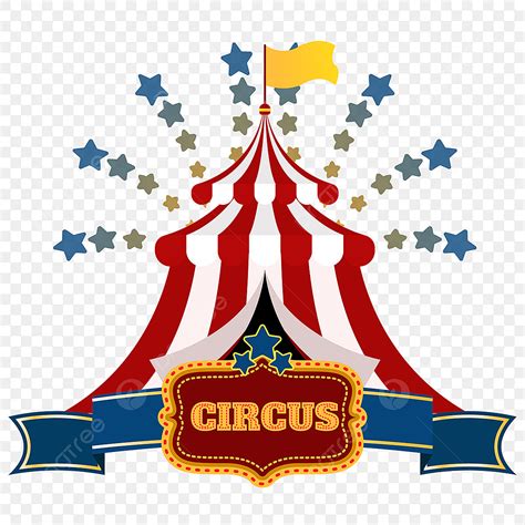 Clipart De Circo Com Estrela E Fita Png Tenda De Circo Circo