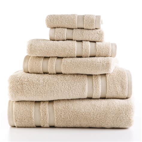 Mainstays Performance Solid Piece Bath Towel Set Papyrus Beige