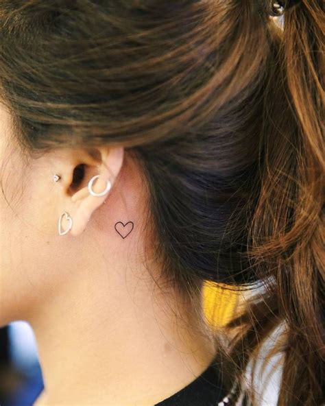 39 Awesome Cute Heart Tattoos Behind The Ear Ideas