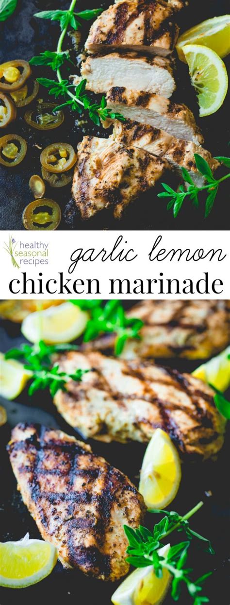 Learn how to make a range of delicious chicken marinades, and how long to leave the meat in these sauces so it remains moist, tender and packed with flavour. Garlic lemon chicken marinade | Recipe | Healthy chicken ...