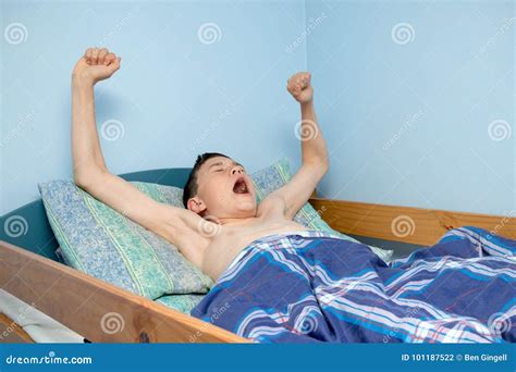 Boy In Bed Stock Photo Image Of Bedding Wake Caucasian 101187522