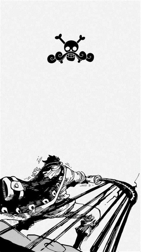 One Piece Wallpaper Black And White Seni Anime Gambar Anime Seni