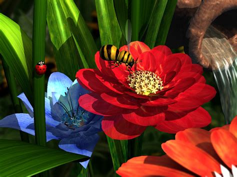 The flowers images (true color, 800x600 resolution) take turns with various original transitional effects that make your pc's screen delighful look. 3D Garden Flowers screensaver - find yourself in a floral ...