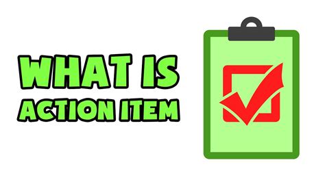 What Is Action Item Explained In 2 Min Youtube