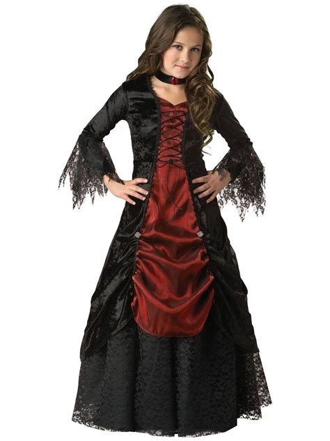 Elite Gothic Vampiress Child Costume Girls Vampire Costume Halloween