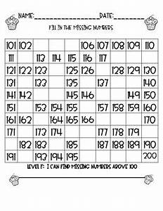 Free Numbers Chart Worksheet Write The Missing Numbers