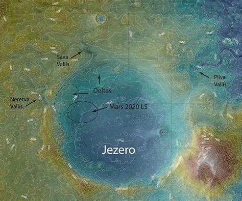 The Topography Of The Jezero Crater Landing Site Of Nasas Mars 2020