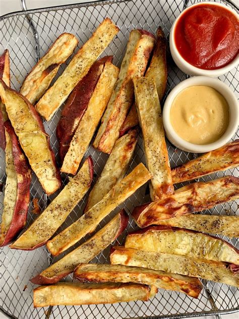 Spread out fries in the air fryer basket. My Favorite Air Fryer Japanese Sweet Potato Fries ...