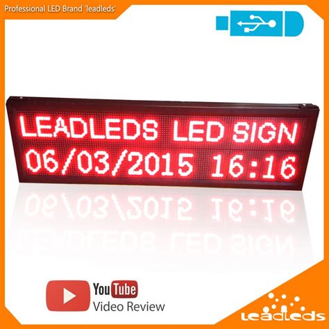 P Outdoor Led Display Red Lan Programmable Scrolling Led Message Sign Board H Board Dvrboard