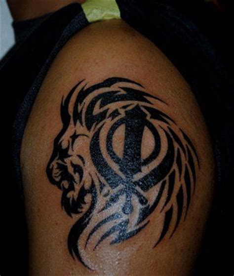 Punjabi is a language and a punjabi is someone who comes from punjab (state in northern india). Punjabi Khanda | Sikh Lion And Khanda Tattoo On Shoulder ...