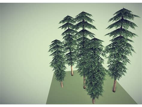 Low Poly Pine Tree 3d Model Game Ready Obj 3ds Lwo Lw Lws Hrc