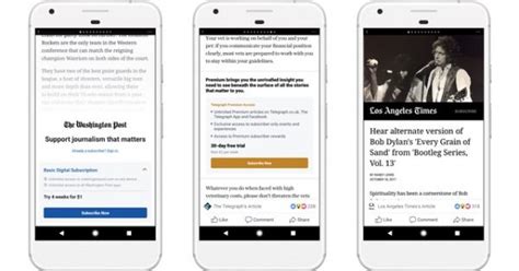 Facebook And 10 Publishers Are Testing Subscriptions Within Instant Articles Adweek