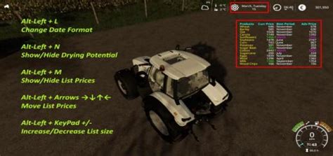 Fs19 Display Date 4 Seasons Mod V1004 Farming Simulator 19 Mods