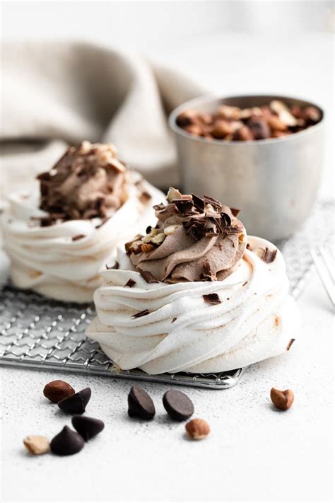 This Mini Pavlova With Nutella Whipped Cream Recipe Is An Elegant And Decadent Dessert Thats