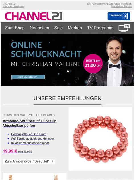 Channel21 Seien Sie Heute Live Bei Der Schmucknacht Von Christian