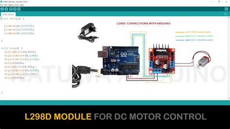 Dc Motor With Arduino L298d Motor Driver Youtube