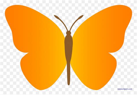 Light Orange Butterfly Clip Art Orange Butterfly Clipart Flyclipart