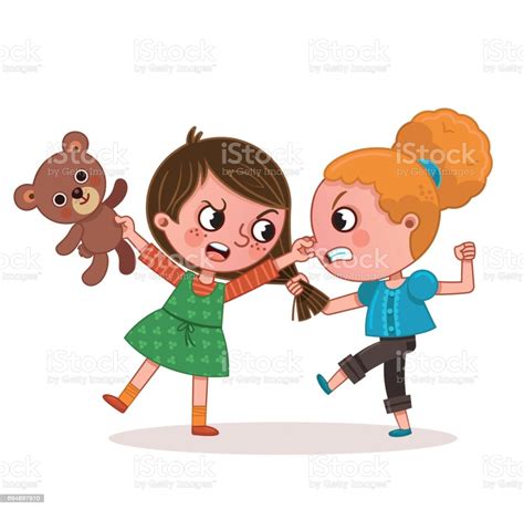 Two Girls Fighting Stock Illustration Download Image Now Istock