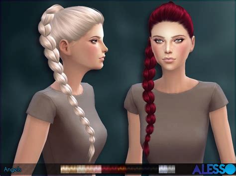 Sims 4 Side Braid Cc