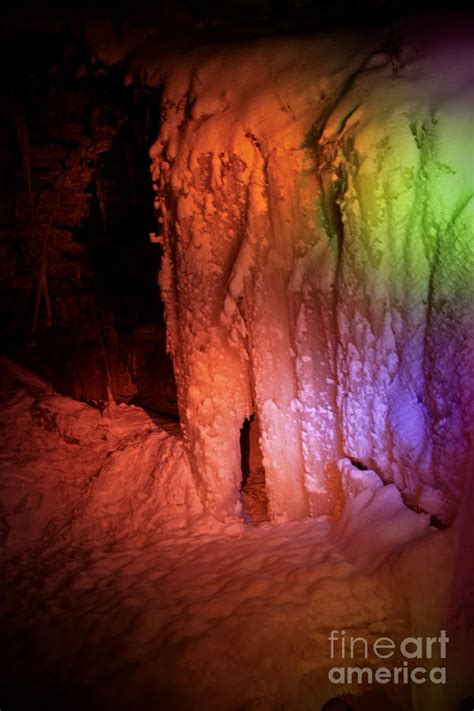 Winter Illumination Of Smokey Hollow Falls Photograph By Inspired