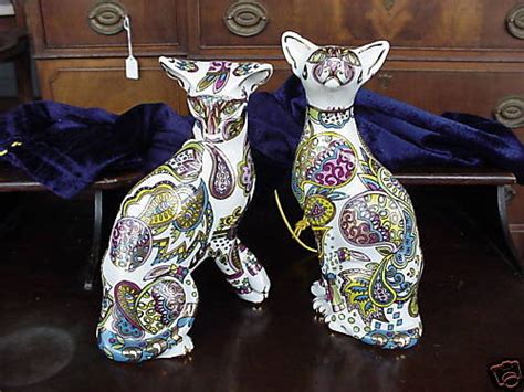 Pair Immaculate Cardew Paisley Cats Cool Catz 7 Inch 38643318